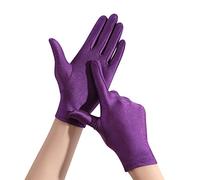Unisex Ice Sensation Gloves Ice Silk Outdoor Fishing Riding Gloves Gloves Mittens Men Winter Warm (Purple, One Size)
