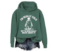 Unisex I'm Really Cold But I'm Being Really Brave About It Sweatshirt I'm Really Cold But I'm Being Really Brave About It Shirt (Grey,M)