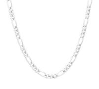 Unisex Italian Heavy Link 5mm Figaro Chain in Solid Sterling Silver