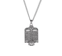 unisex Jeshayuan Hebrew Ten Commandments Necklace Jewish Torah Scroll Religious Amulet Bible Pendant Ethnic Jewelry gifts