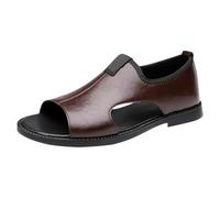 Unisex Jesus Slippers I Non-Slip Outsole Sandals I Leather Unisex Sandals Summer Hiking Shoes Men Sports Outdoor Breathable Sandals Hiking Sandals Beach Trekking Shoes, brown, 7 UK