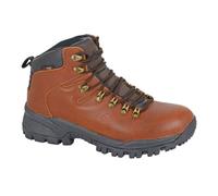 Unisex JOHNSCLIFFE Chestnut Brown Leather Hiking Boot Rubber/Phylon Sole