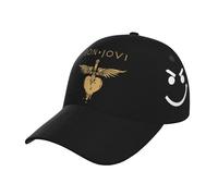 Unisex Jovi Rock Band Bon Baseball Cap Stylish Curved Brim Dad hat Full-Width Printed Hip Hop Street Fashion Design Sports Casual High-Visibility Trucker Hat