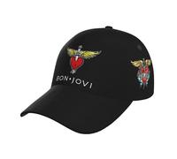 Unisex Jovi Rock Band Bon Baseball Cap Stylish Curved Brim Dad hat Full-Width Printed Hip Hop Street Fashion Design Sports Casual High-Visibility Trucker Hat