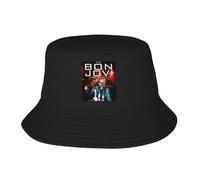 Unisex Jovi Rock Band Bon Bucket Hat Foldable & Portable Double-Layer Bucket Hat A Must-Have for All-Season Versatile Outdoor Travel