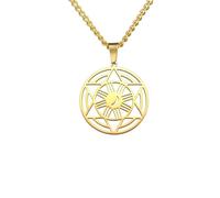 Unisex Judaism Star Of David Shield Pendant Necklace Stainless Steel Hexagram Moon Sun Symbol Necklaces Judaica Amulet Jewelry fashion