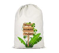 Unisex Jungle Birthday Custom Name Present Sack - Personalised Birthday Gifts For Kids - Wild One Safari Gift Bag, L