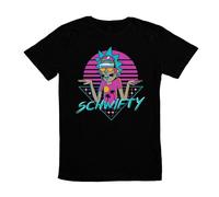Unisex Kids Adult Men Women Cartoon Funny Rick Morty Swifty Cool Vibe DJ T-Shirt Black