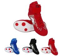 Unisex Kid's Boxing Shoes High Top Training Wrestling Shoes Boxing Boots Boxing Shoes Competition Training Footwear Kids Light up Shoes New 5 2#_Black