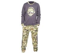 Unisex Kids Boys Halloween Camouflage Skull Gaming Print Pyjamas Set Girls Loungewear Nightwear Cotton Pajamas Set 2 Piece PJs Sets Long Sleeve T Shirts Bottom (11-12 Years)