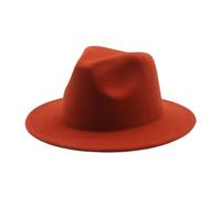 Unisex Kids Fedora Hat Children Jazz Hats Classic Wide Brim Panama Dress Hat for Boys Girls Holiday Party Accessories (Ginger, 4-10 Years)