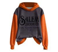 Unisex Kids Halloween Print Pullover Hooded Sweatshirt for Girls and Boys Cozy Fleece Jacket Casual School Wear# end start# s#Product Classification Girls Hoodies & Sweatshirts (Grey, 9-10 Years)