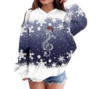 Unisex Kids Hoodies Long Sleeve Ugly 3D Printed Graphic Christmas Hoodie Sweater Xmas Jumper Pullover Hood Present Novelty Funny Xmas Sweatshirt Happy Holidays Winter Clothing (Blue, 5-6 Years)