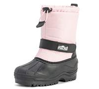Unisex Kids Pull On Drawstring Closure Nylon Winter Snow Rain Boots - 6 - PIN39 YC0160 Pink