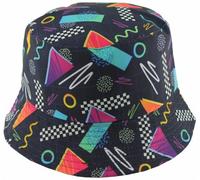 Unisex Kids Reversible Packable Summer Printed Bucket Hat in Digital Navy, Size: One Size