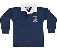 Unisex Kids Rugby Shirt Newborn Boys Girls Sizes Newborn to 3 Years Scotland Supporters Top Long Sleeves (Navy, 6/9 Months)