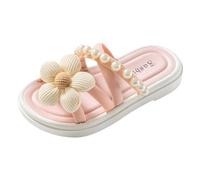 Unisex Kids Summer Sandals Baby Open Toe Holiday Vacation Shoes Soft Rubber Sole Closed Glitter Sparkle House Slippers Boys Sliders Halloween Cosplay Fancy Dress Up for Girls (Pink,1.5)