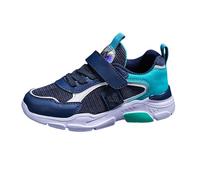 Unisex Kids Trainers Breathable Knit Upper Cute Sneakers for Children Lightweight Non - Slip Sole Low Top Casual Outdoor Travel Essentials Sports Hiking Walking Running Shoes for Little/Big Kids Blue