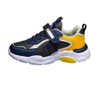 Unisex Kids Trainers Breathable Knit Upper Sneakers for Children Lightweight Non - Slip Sole Low Top Casual Outdoor Travel Essentials Sports Hiking Walking Running Shoes for Little/Big Kids Yellow