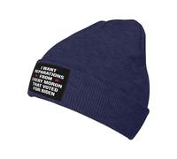 Unisex Knitted Beanies Cap Anti Biden I Want Reparations from Every Moron Brimless Hat Windproof Knit Winter Cap for Outdoor Travel Cycling