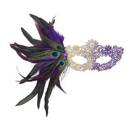 Unisex Lace Masquerade Mask Womens Carnival Gradual Lace Detachable Mask Elegant Sequin Feather Design Half Face Eye Mask for Mardi Gras Halloween Christmas Prom & Fancy Dress Party