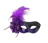 Unisex Lace Masquerade Mask Womens Carnival Gradual Lace Detachable Mask Elegant Sequin Feather Design Half Face Eye Mask for Mardi Gras Halloween Christmas Prom & Fancy Dress Party