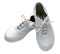 Unisex Lace Up School Plimsolls Art no 7230W (Juniors Shoe Size 12, White)