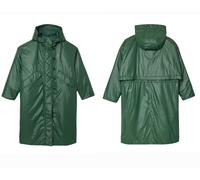 Unisex Lacoste Long Oversize Showerproof Hooded Parka Green Size 45- 47" Chest