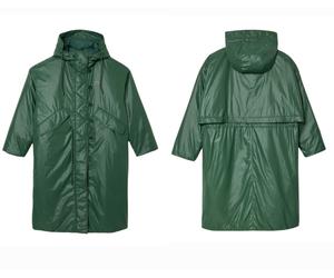 Unisex Lacoste Long Oversize Showerproof Hooded Parka Green Size 45- 47" Chest