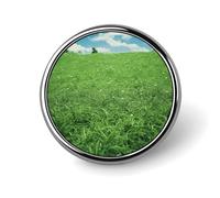 Unisex Lapel Pins Round Lapel Hat Pins Brooches Green Lawn Badge Pins Suitable for Decoration And Giving to Friends