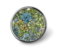Unisex Lapel Pins Round Lapel Hat Pins Brooches Psychedelic Swirl Pattern Badge Pins Suitable for Decoration And Giving to Friends, Circular, Aluminum, quartzite