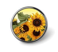 Unisex Lapel Pins Round Lapel Hat Pins Brooches Two Cute Bulldog Dogs Badge Pins Suitable for Decoration And Giving to Friends, Circular, Aluminum, quartzite