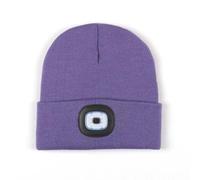Unisex LED Beanie with Light, USB Rechargeable Hands Free LED Headlamp Hat, Knitted Night Light Beanie Cap Flashlight Hat