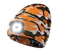 Unisex LED Lighted Beanie, Unisex USB Rechargeable Headlamp Hat, Cap with Light Hands Free Head Torch, Winter Warm Gifts for Men and Women