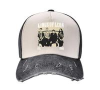 Unisex Leon Rock Band Kings Baseball Caps Adjustable Vintage Dad Hats Color-Block Denim Trucker Cap for Man Woman