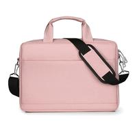 Unisex Lightweight Computer Bag, Handbag with Zipper, Multi-Layer Design Office Bag Suitable for Business Travel, Work Meetings (Pink,43 * 33 * 7cm/16.9 * 12.9 * 2.7in)