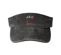Unisex London Rock Band Visor Adjustable Vintage Washed Denim Visors Empty Top Baseball Cap for Women Men