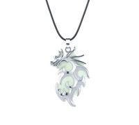 unisex Magic Glowing Flame Dragon Necklace For Men Women Glow in the Dark Pendant Leather Rope Chain Luminous Vintage Party Jewelry gifts