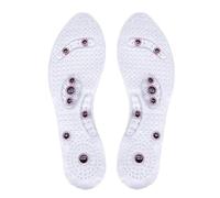 Unisex Magnetic Massage Insoles Foot Acupressure Shoe Pads Therapy Slimming Insoles for Weight Loss Transparent(Transparent,L EU44-48)
