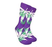 Unisex Marijuana Weed Maple Leaf Printed Warm Cotton High Athletic Crew Socks