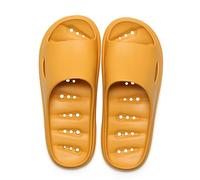 Unisex Massage Slippers Fatigue Relief Blood Circulation Non-Slip Bathroom Shoes Beach Slides Drainage Quick-Drying Soft Sole Foot Therapy Footwear Easy Wear Indoor Outdoor Gym Pool Yellow