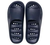 Unisex Massage Slippers Fatigue Relief Blood Circulation Non-Slip Bathroom Shoes Beach Slides Drainage Quick-Drying Soft Sole Foot Therapy Footwear Easy Wear Indoor Outdoor Gym Pool Blue