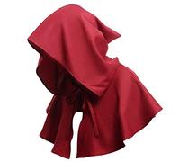 Unisex Medieval Cowl Hat, Hood Gothic Cape Cloak Cowl Vintage Friar Costume Medieval Cloak Women Mens Medieval Cape Hooded Robe Cloak Men Wizard Cloak Witch Cape Adult Vampire Death Devil Cloak
