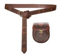 Unisex Medieval Waist Belt with Coin Pocket Historical Costume Accessories Belt and Wallet Bag for Stage Show