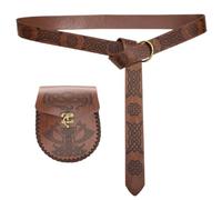 Unisex Medieval Waist Belt with Coin Pocket Historical Costume Accessories Belt and Wallet Bag for Stage Show