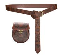 Unisex Medieval Waist Belt with Coin Pocket Historical Costume Accessories Belt and Wallet Bag for Stage Show