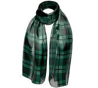 Unisex Men Women Classic Scottish Tartan Checked Satin Stripe Silky Scarves, Great Gfit, 152 x 35cm (60 x 14 inches)