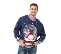 Unisex Men's Christmas Jumper Funny Ugly Dinosaur Llama Rudolph Reindeer Santa Xmas Ladies Sweater M