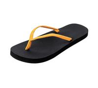 Unisex Men's Flip Flops - Comfortable Non-Slip Summer Beach Slippers, yellow, 9 UK