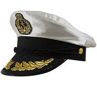 Unisex Mens Womem's Navy Captain Sailor Costume Hat Adult Size Adjustable Cap# One Size